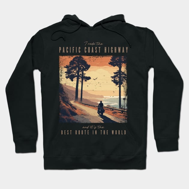 The Pacific Coast Highway - best motorcycle route in the world Hoodie by Bikerkulture